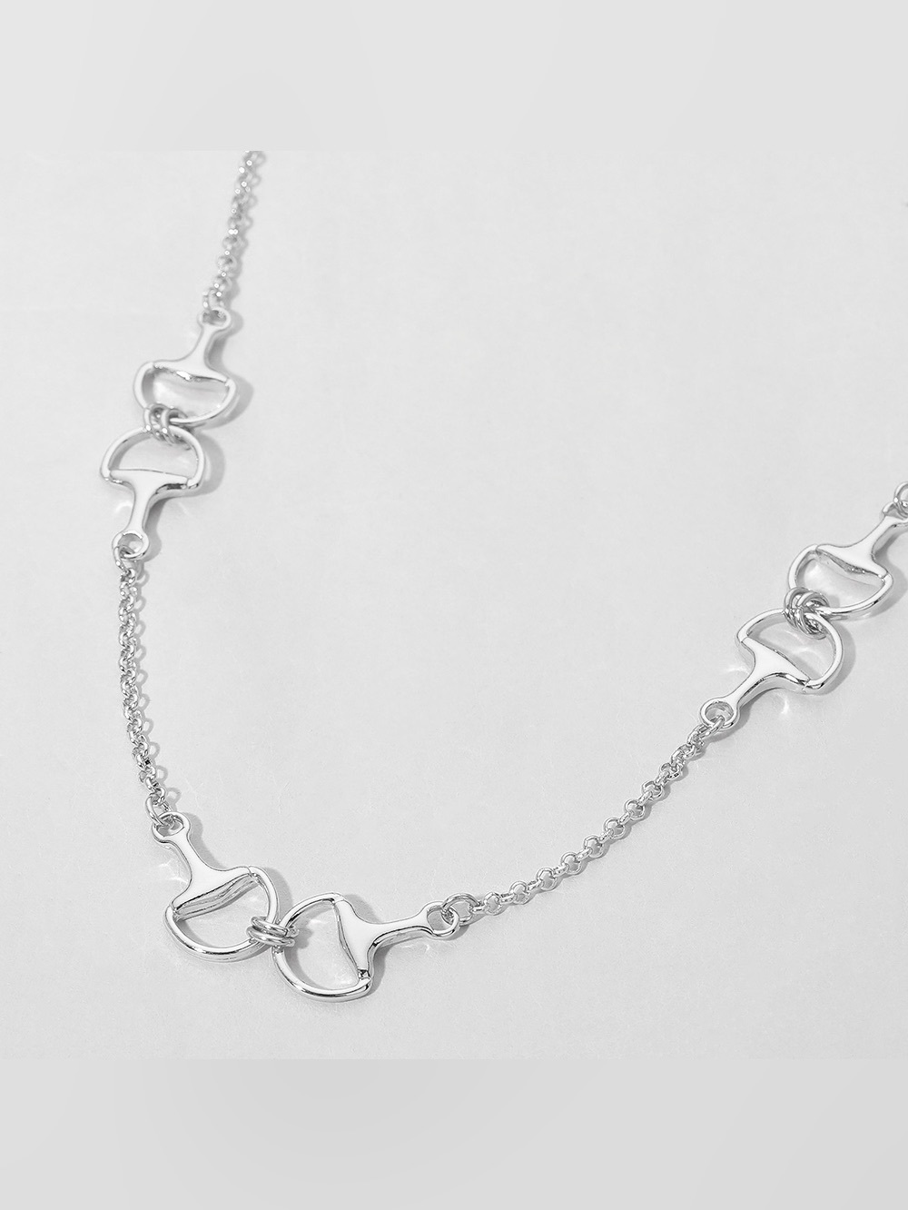 18K Gold Dipped Horsebit Link Chain Necklace